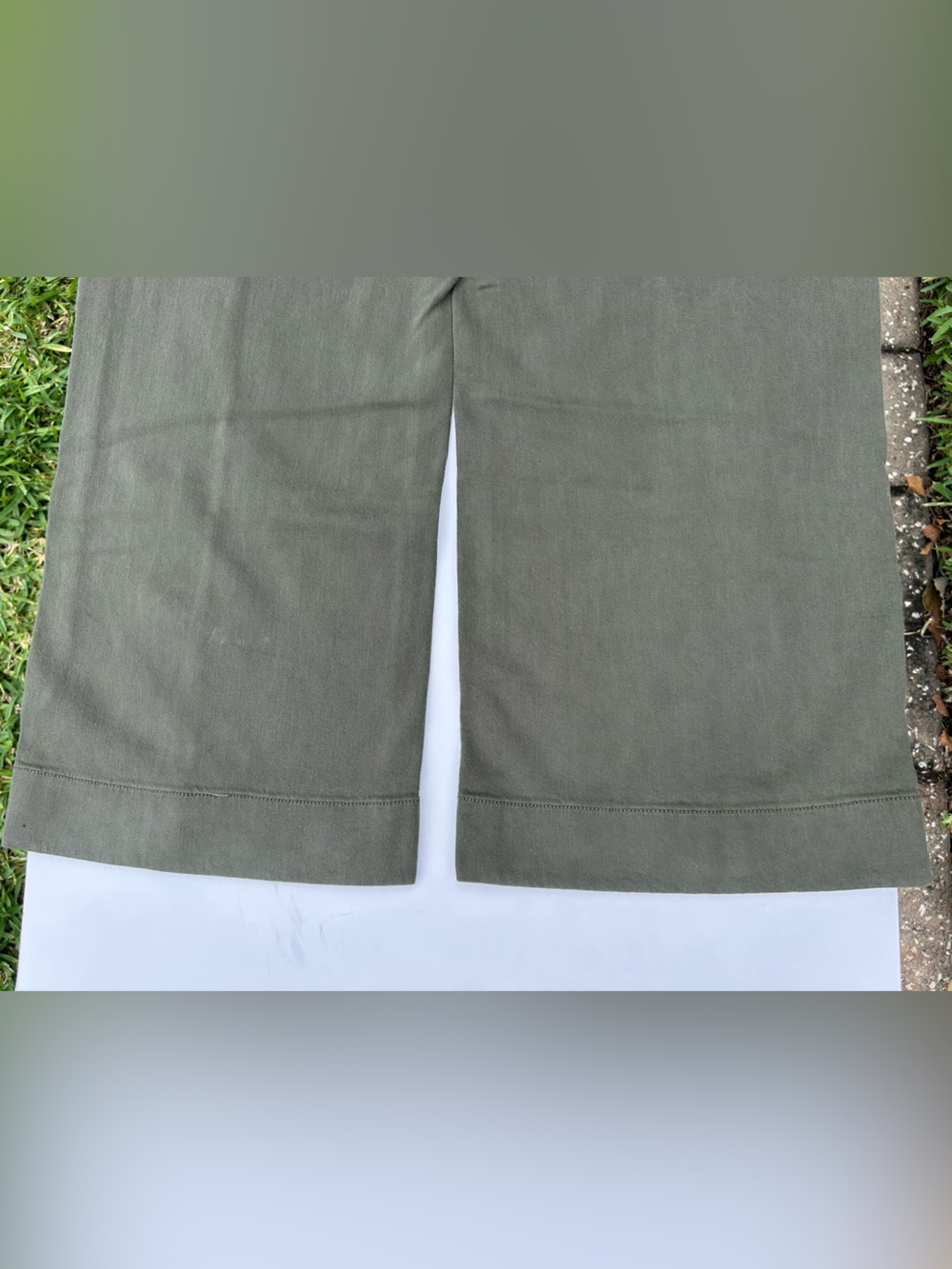 NWT🌷American Eagle Low-Rise Baggy Wide Leg Olive Pants - Picture 5 of 7